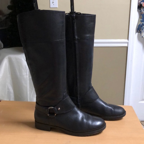 Ralph Lauren Sulita Boots Tall Riding Black